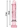 Ibiza Nebula 12 – prémium üveg dildó, rózsaszín, 17 cm