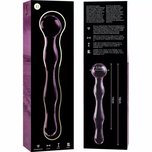 Ibiza Nebula 13 – prémium boroszilikát üveg dildó 18 cm
