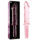 Ibiza Nebula 24 - üveg dildó, érzéki pink 28,5 cm