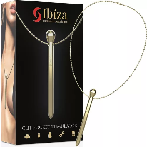 IBIZA - arany csiklóizgató nyaklánc USB töltéssel, 12 mód