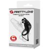 PRETTY LOVE - RUBEN VIBRÁTOR GYŰRŰ 7 REZGÉSEK FEKETE SZILIKON