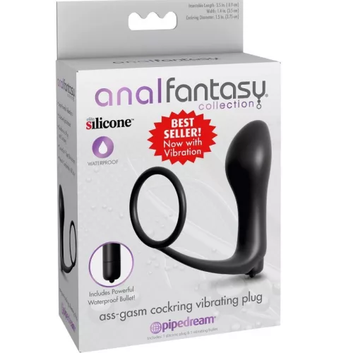 Anal Fantasy Elite – rezgő péniszgyűrű és dugó