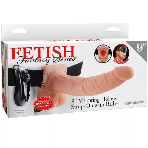 Fetish Fantasy Series – állítható hámos, távirányítós pénisz 23 cm