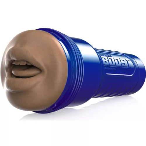 Fleshlight Boost Blow MD Flesh Mouth maszturbátor - száj, sötét natúr