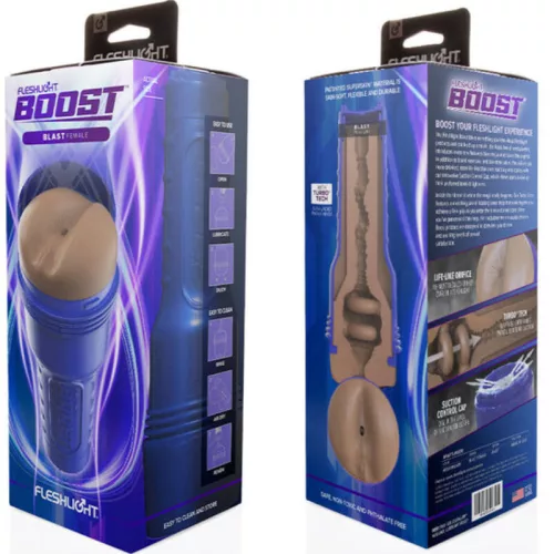 Fleshlight Boost Blast maszturbátor - anál, sötét natúr
