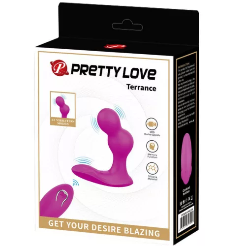 PRETTY LOVE Terrance – távirányítós anál vibrátor masszírozó