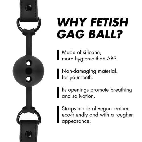 Fetish Bondage – légáteresztő szilikon golyós buksza