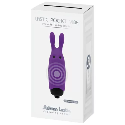 ADRIEN LASTIC – Lila nyúl vibrátor, prémium zsebes kényeztető