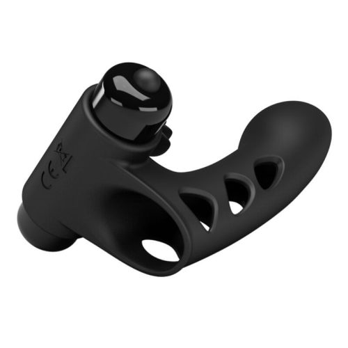 PRETTY LOVE - érzéki fekete vibrátor ujjboríték