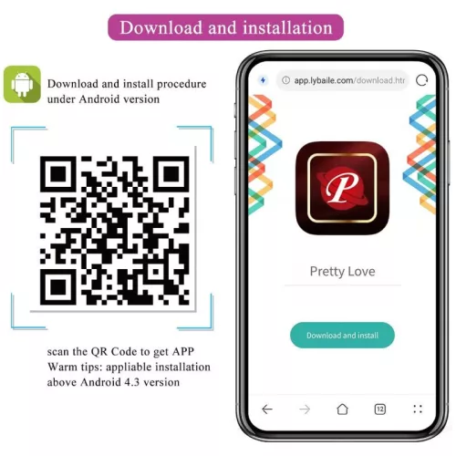PRETTY LOVE – lila app vezérlésű vibráló tojás