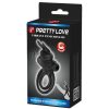 PRETTY LOVE - érzéki nyuszi vibrátor fekete péniszhez