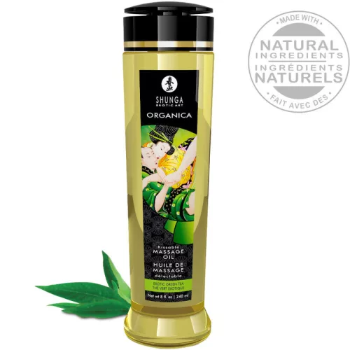 SHUNGA - organikus zöld teás masszázsolaj 240 ml