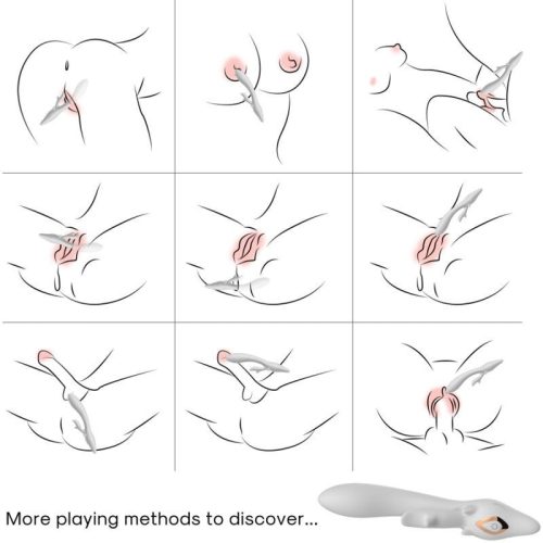 ARMONY - ívelt nyúlványos vibrátor, piros