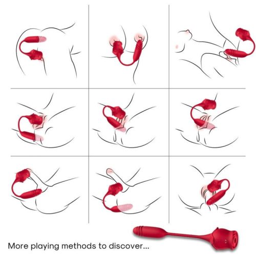 ARMONY - vibráló csiklóizgató és vibrátor, piros színben