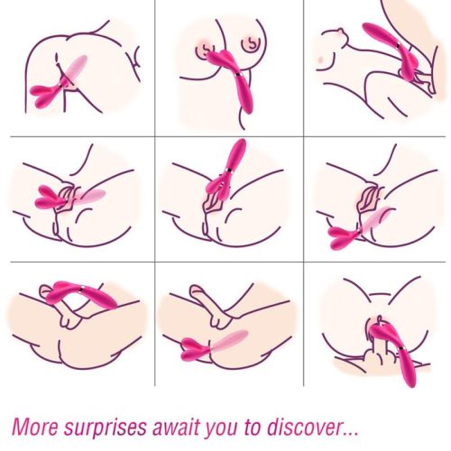 ARMONY – dupla fejű masszírozó és vibrátor fukszia színben