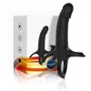 ARMONY – távirányítós vibráló dildo gyűrűvel, fekete