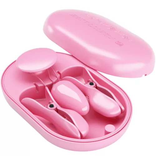 PRETTY LOVE – érzéki elektro-stimuláló csipesz pink színben