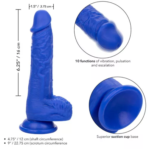 CALEXOTICS Admiral Sailor – élethű kék vibráló dildo