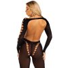 LEG AVENUE - VAKMERŐ BOKA BODYSTOCKING FEKETE