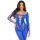 LEG AVENUE – érzéki bodystocking, királykék színben