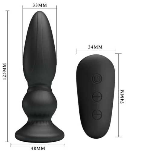 MR PLAY – erőteljes távirányítós anális vibrátor fekete