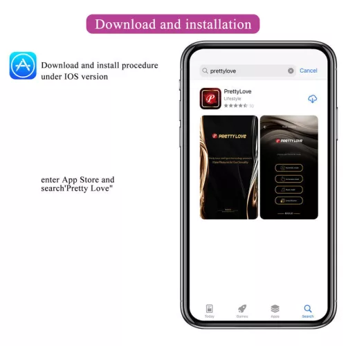 PRETTY LOVE – app vezérlésű elektromos vibrátor, lila