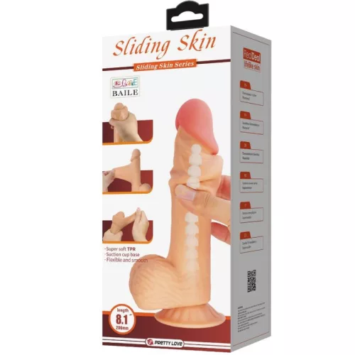 Pretty Love Sliding Skin csúszó bőrű dildó - 20,6cm