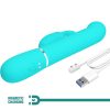 Pretty Love Coale – gyöngyös nyúl vibrátor aqua zöld