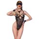 CHILIROSE - érzéki csipkés bodysuit fekete színben S/M