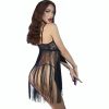 CHILIROSE - elegáns fekete babydoll L/XL méretben