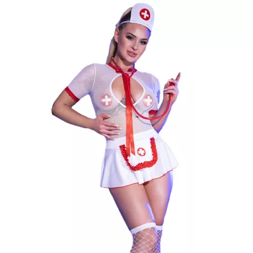 Chilirose – szexi nővér jelmez S/M méretben