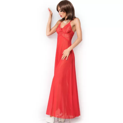 CHILIROSE – hosszú, piros babydoll L/XL méretben