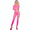 CHILIROSE - elegáns rózsaszín topp és leggings S/M