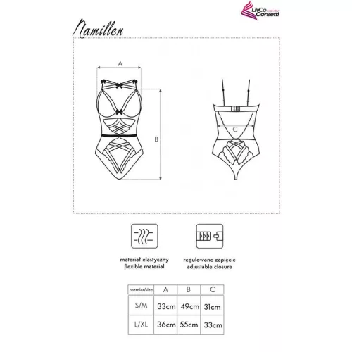 LIVCO CORSETTI FASHION - érzéki fekete body L/XL