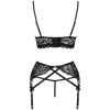 LIVCO CORSETTI SETS - MORIDAM LC 90552 MELLTARTÓ + HARISNYATARTÓ + BUGYI NEGRO L/XL