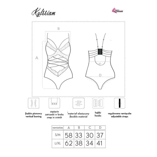 LIVCO CORSETTI FASHION – elegáns fekete body L/XL
