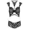 LIVCO CORSETTI SETS - PALMENOM LC 90614 MELLTARTÓ + BUGYI FEKETE