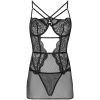 LIVCO CORSETTI FASHION - elegáns fekete ing és tanga szett