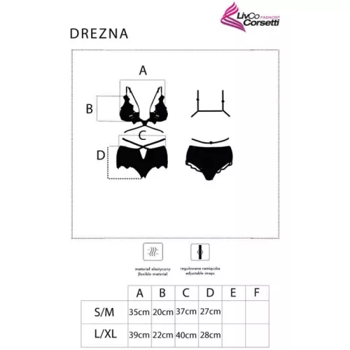 LIVCO CORSETTI FASHION - Drezna LC 90733 csipkés fehérnemű szett