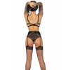 LIVCO CORSETTI FASHION – szexi fekete melltartó, harisnyatartó és harisnya