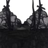 SUBBLIME – állítható pántos, virágmintás fekete babydoll L/XL