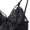 SUBBLIME – állítható csipkás fekete babydoll S/M