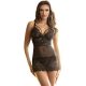 SUBBLIME – állítható csipke pántos fekete babydoll L/XL