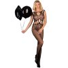 LIVCO CORSETTI FASHION - érzéki, nyitott testharisnya, Fekete