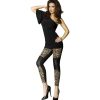 CHILIROSE - stílusos fekete leopárd leggings S/M