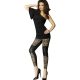 CHILIROSE - stílusos fekete leopárd leggings S/M
