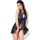 Chilirose CR 3859 – elegáns babydoll és tanga fekete/kék színben