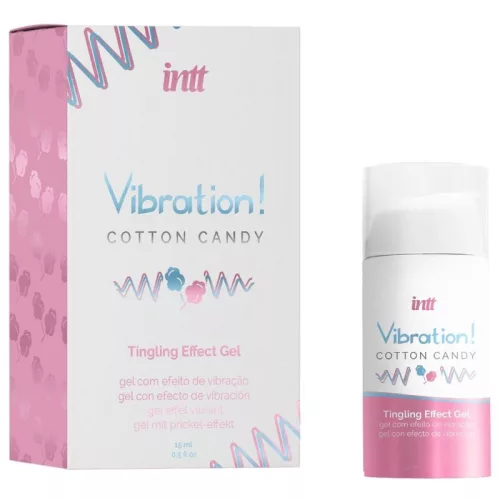 INTT – erőteljes intim izgató cukorvattás vibrátor gél 15 ml