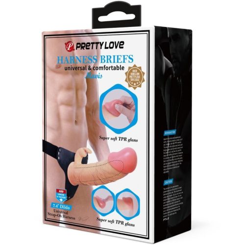 Pretty Love Mavis – univerzális tanga dildóval, 19 cm