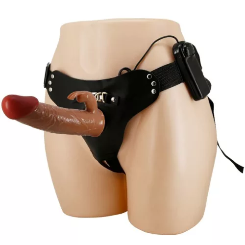 Pretty Love Marion strap-on hám - fehér, 19cm